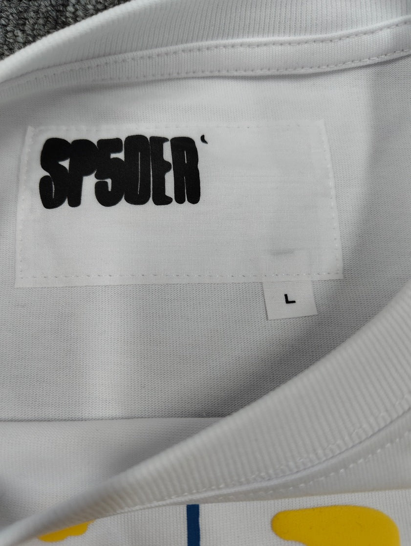 SP4001 sp5der T-shirt Letter Spider Web Short Sleeve Men's T-shirt