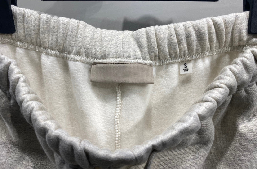 SS22 Top ESS **Fog Ankle-Tied Flocking Fear of God Essentials Sweatpants