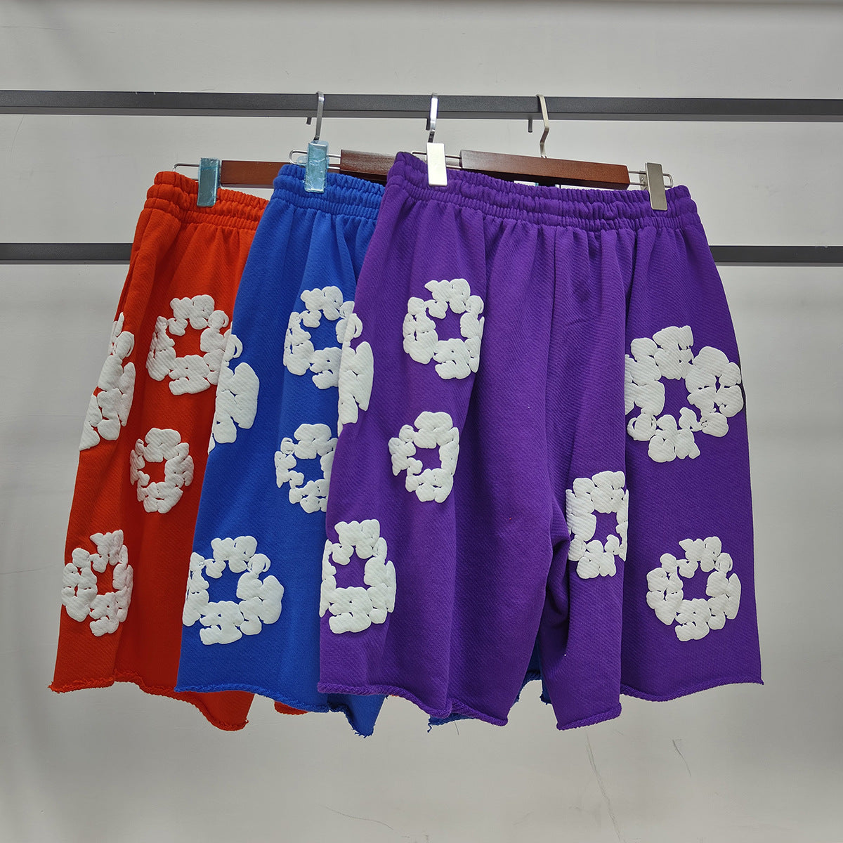 Denim Tears Shorts Full Printed Foam Denim Tears Fifth Pants Tide