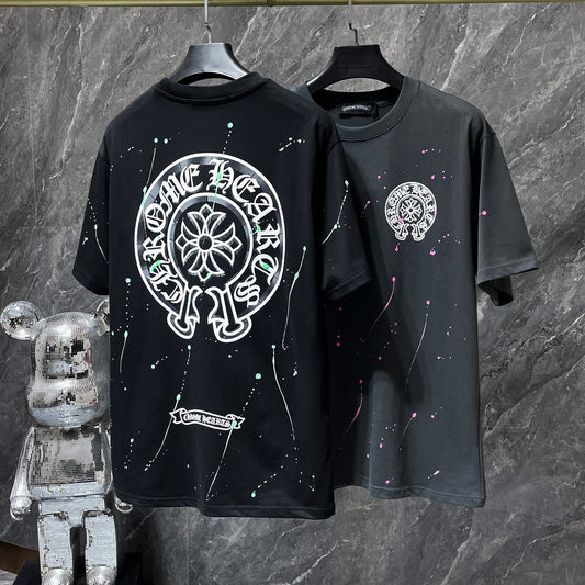 Chrome Hearts High Quality Sanskrit Crew Neck T-shirt Short Sleeves