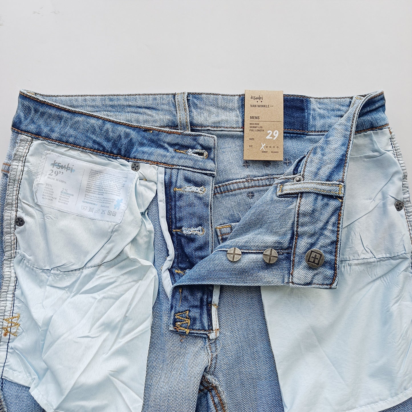 Ksubi001 Jeans Straight Ripped Stretch American High Street Casual Men's Jeans