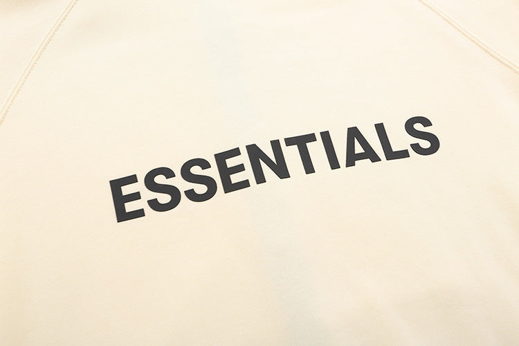 ESS Silicone Letter Zipper Fleece-lined100% Cotton Hooded Sweater