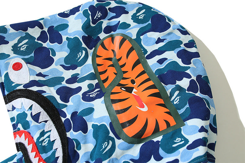 Bape Shark Head Classic Men's Sweatshirt Casual Loose Hooded Top Women's Jacket