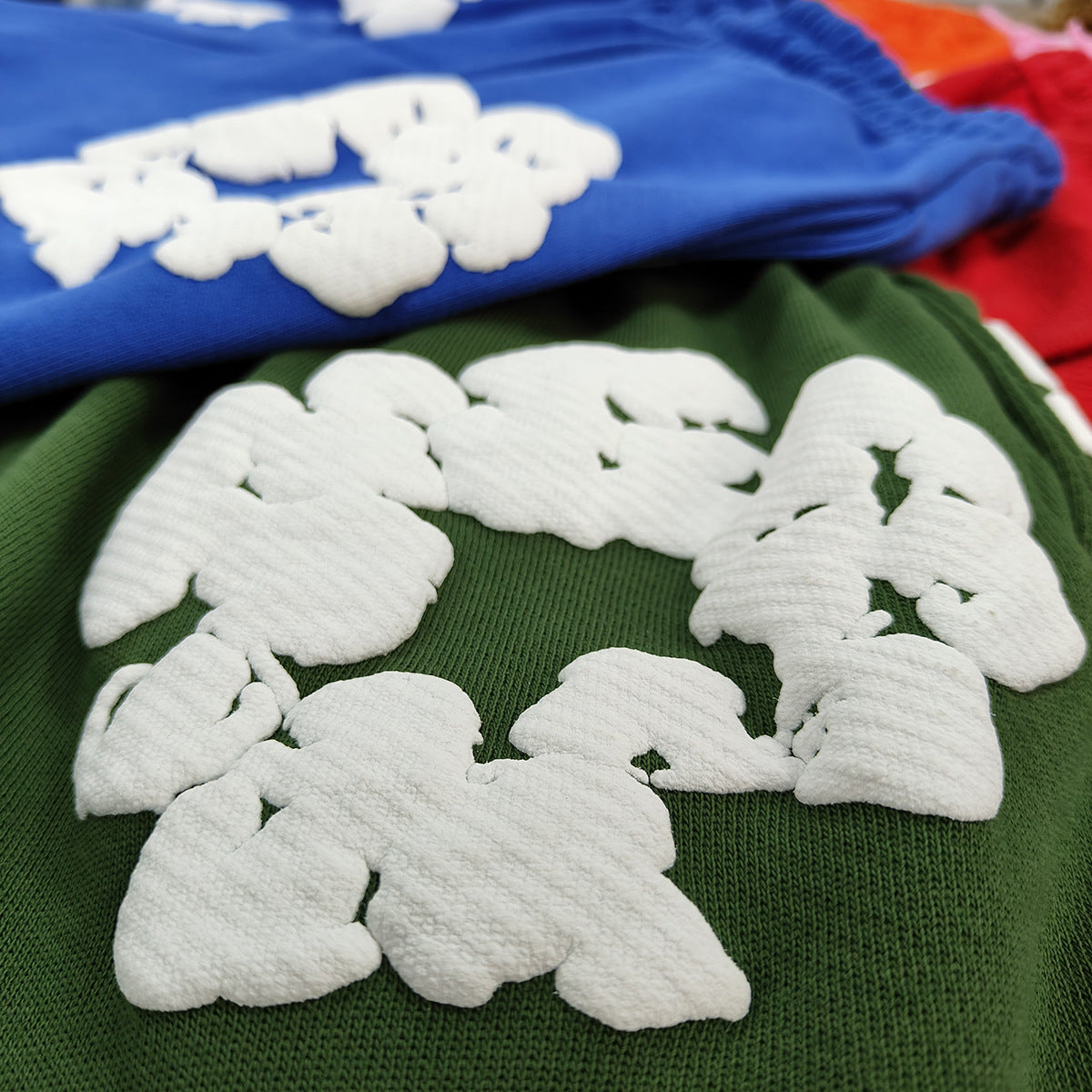 Denim Tears Shorts Full Printed Foam Denim Tears Fifth Pants Tide