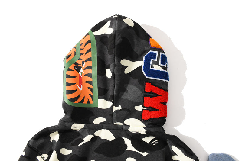 BAPE Shark Shark Head Double Hood Sweater Luminous Spots