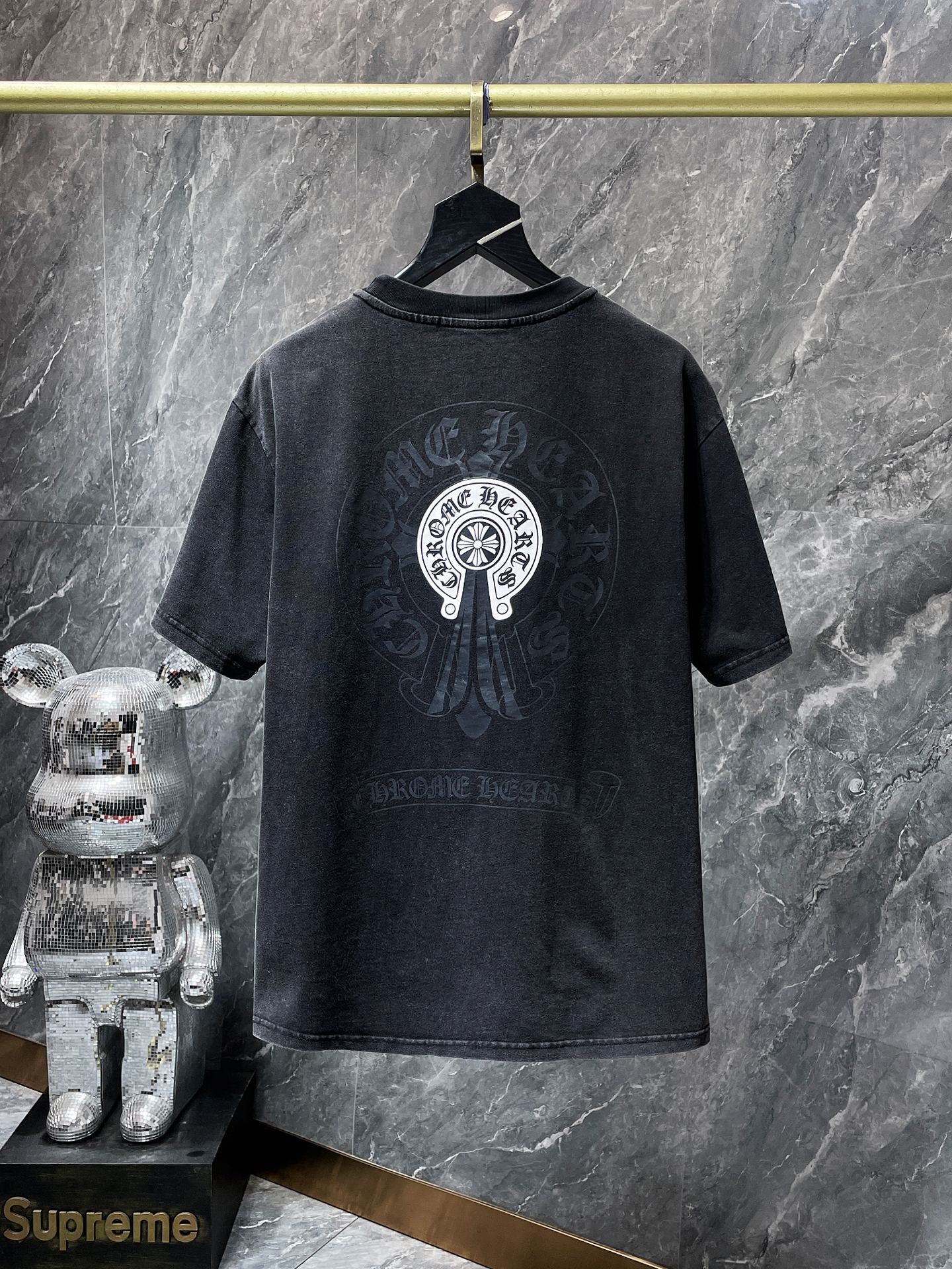 Ch6001 Chrome Hearts High Quality Horseshoe Crew Neck T-shirt Short Sleeves