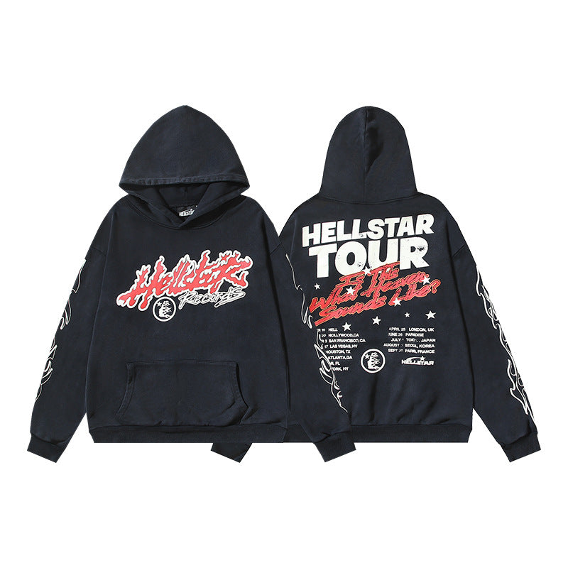 Part3-Hellstar Washed and Worn Hoodie Sweater Trousers Suit