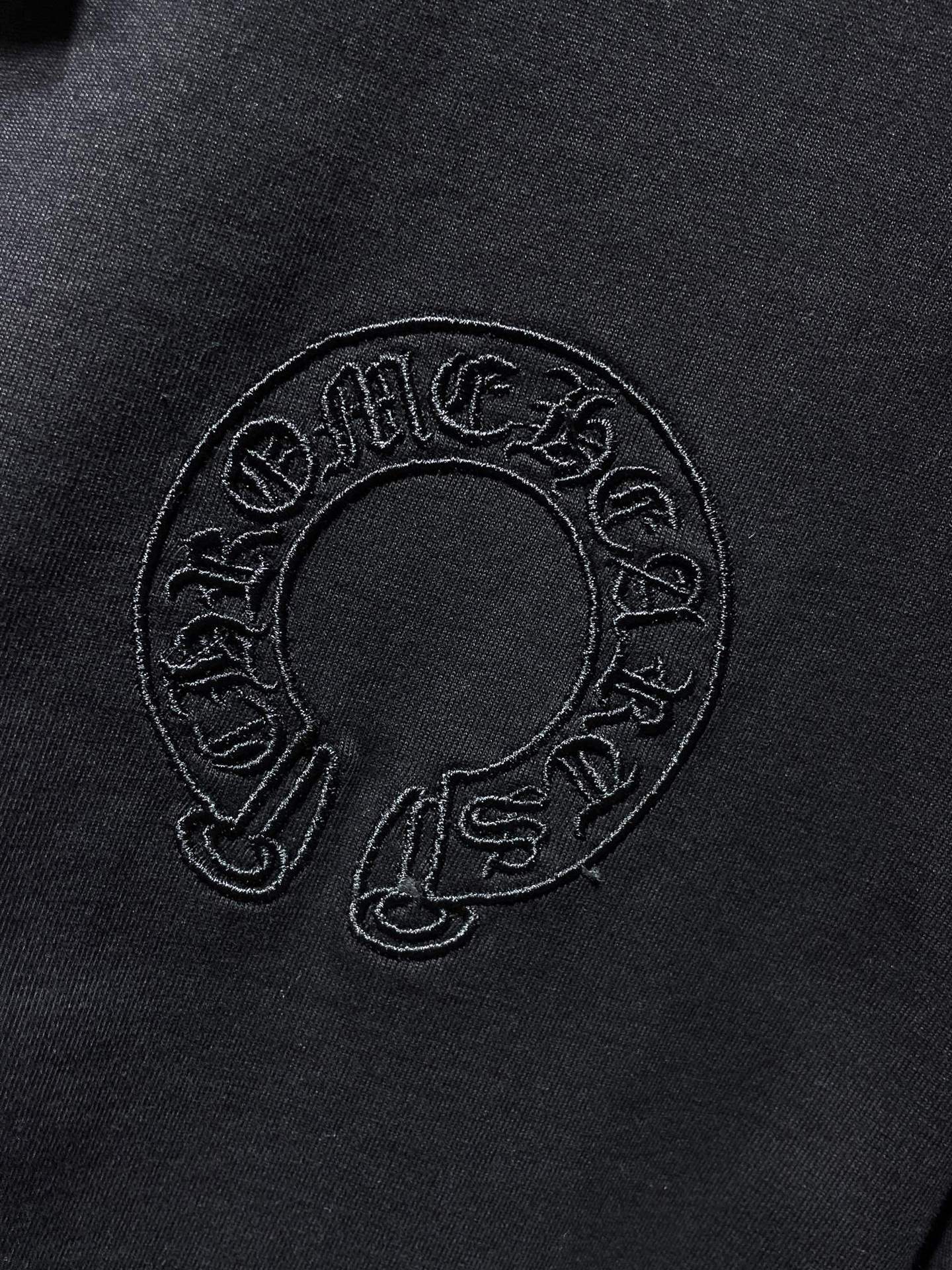 Chrome Hearts Embroidery Hollow Cross Double Yarn Short Sleeve T-shirt