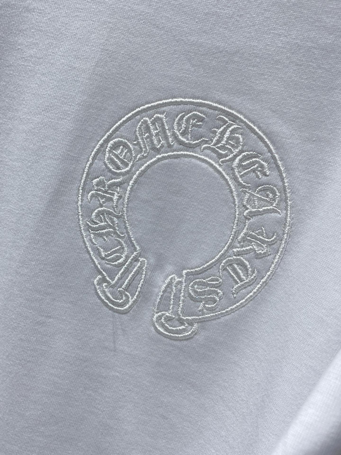 Chrome Hearts Embroidery Hollow Cross Double Yarn Short Sleeve T-shirt