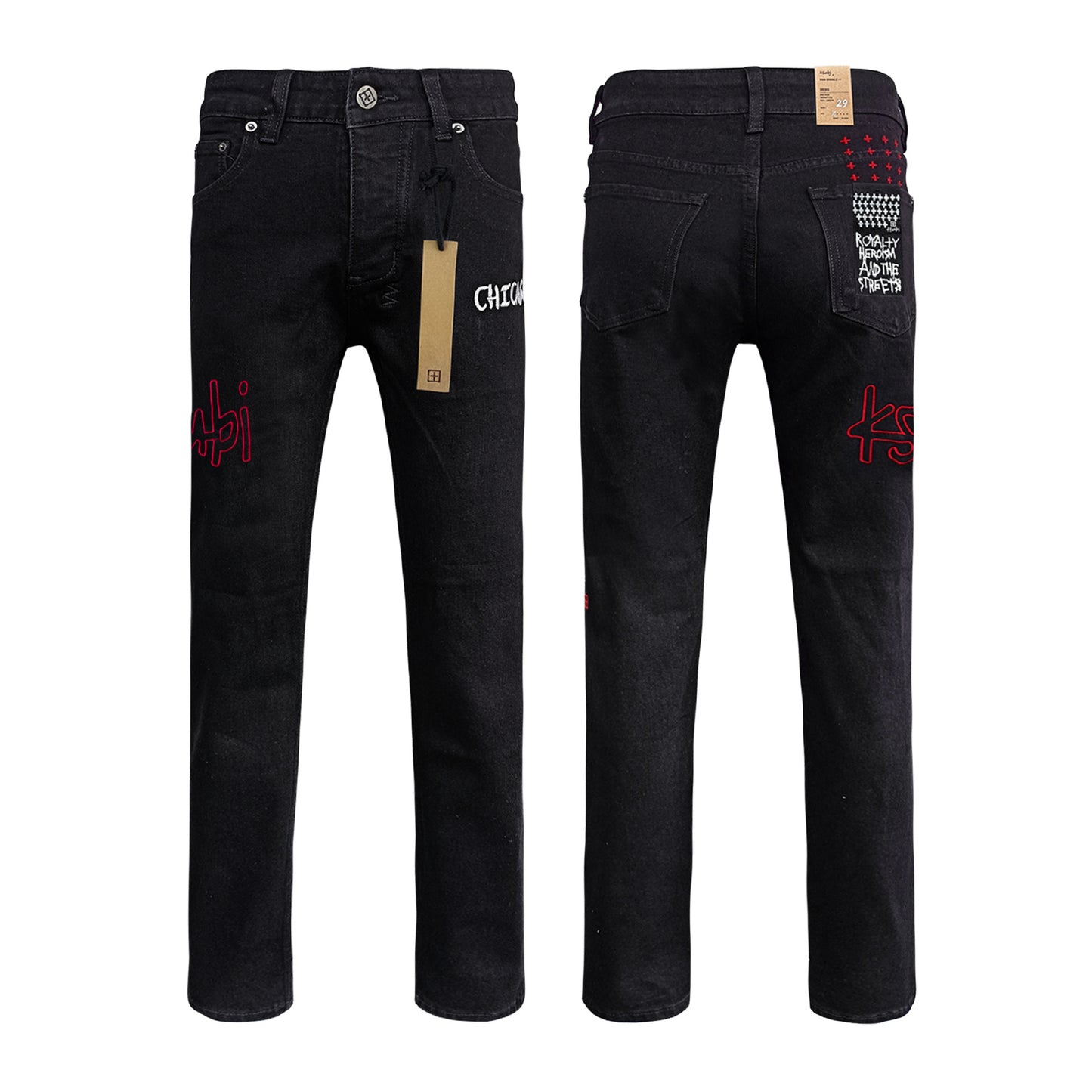 Ksubi001 Jeans Straight Ripped Stretch American High Street Casual Men's Jeans