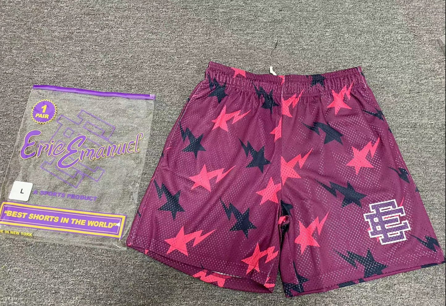 Eric Emanuel Sports Shorts for Men Star Loose Fit