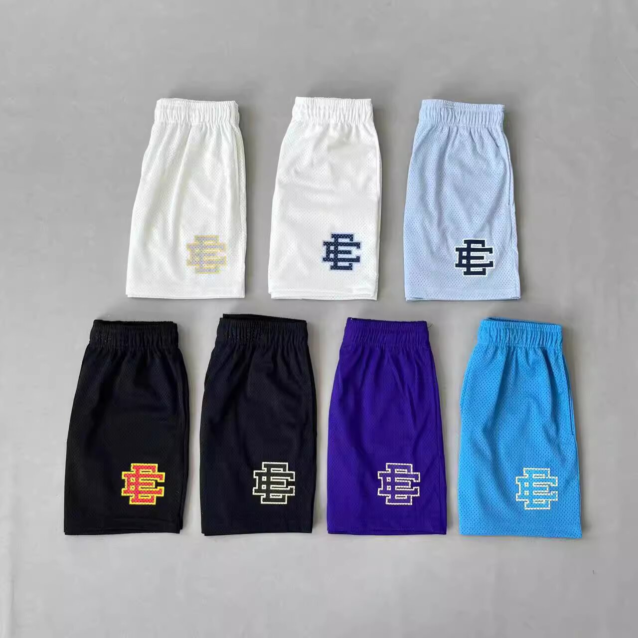 Eric Emanuel Shorts Sports Quick-Dry Pants Fitness Men Loose Fit Basketball Shorts Mesh Breathable Four-Quarter Shorts