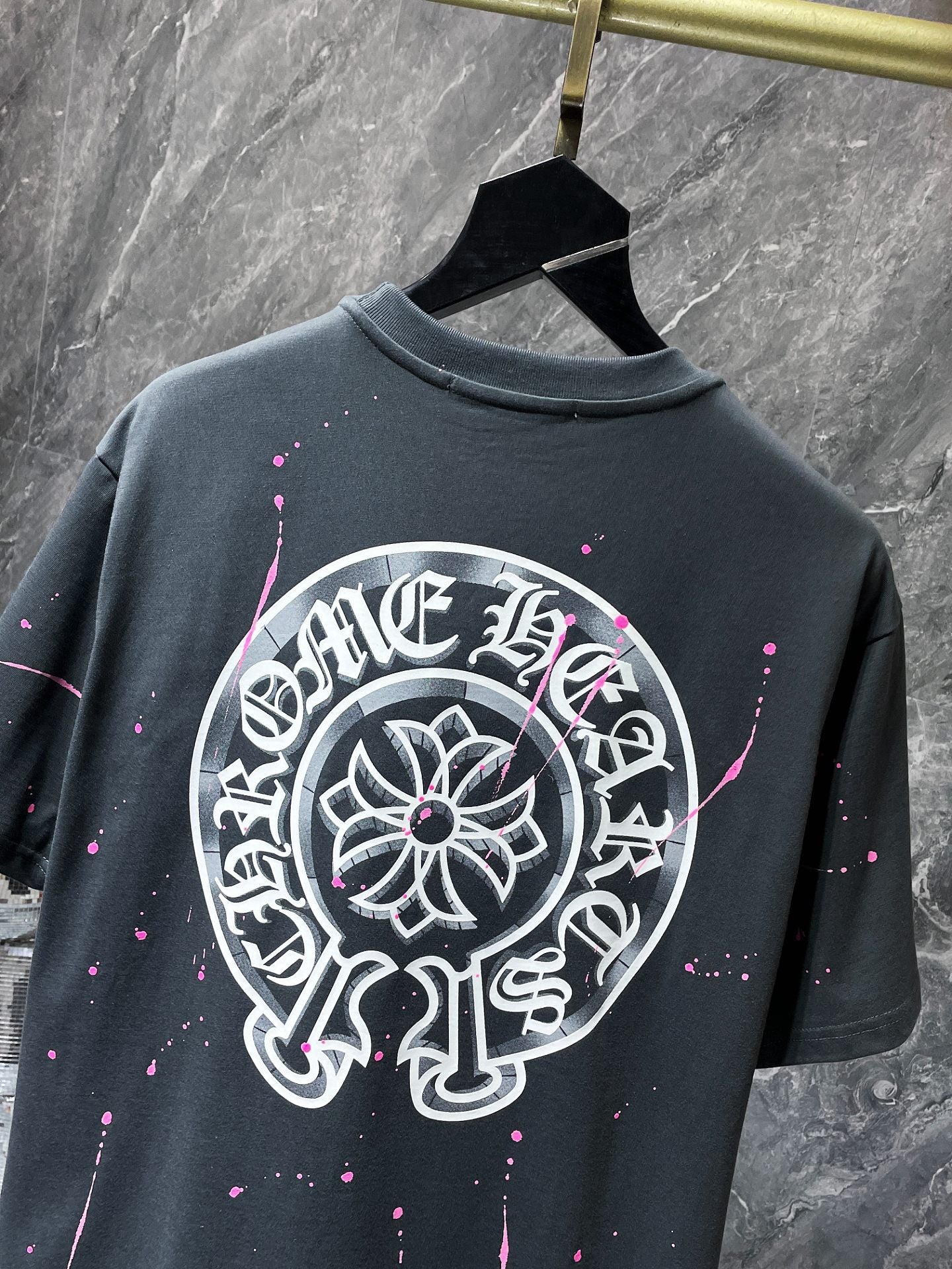 Chrome Hearts High Quality Sanskrit Crew Neck T-shirt Short Sleeves