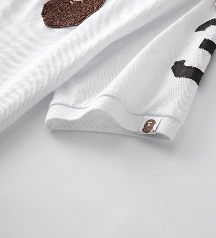 Bape Polo Men's and Women's T-shirt Short Sleeve