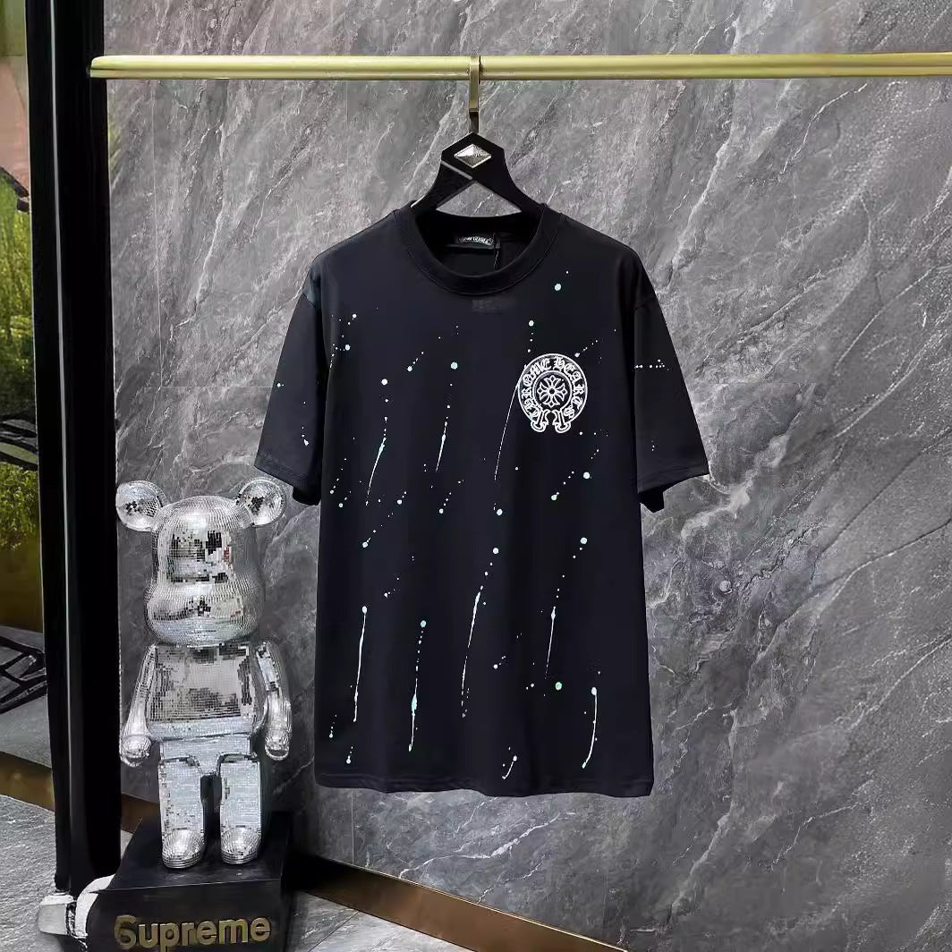 Chrome Hearts High Quality Sanskrit Crew Neck T-shirt Short Sleeves