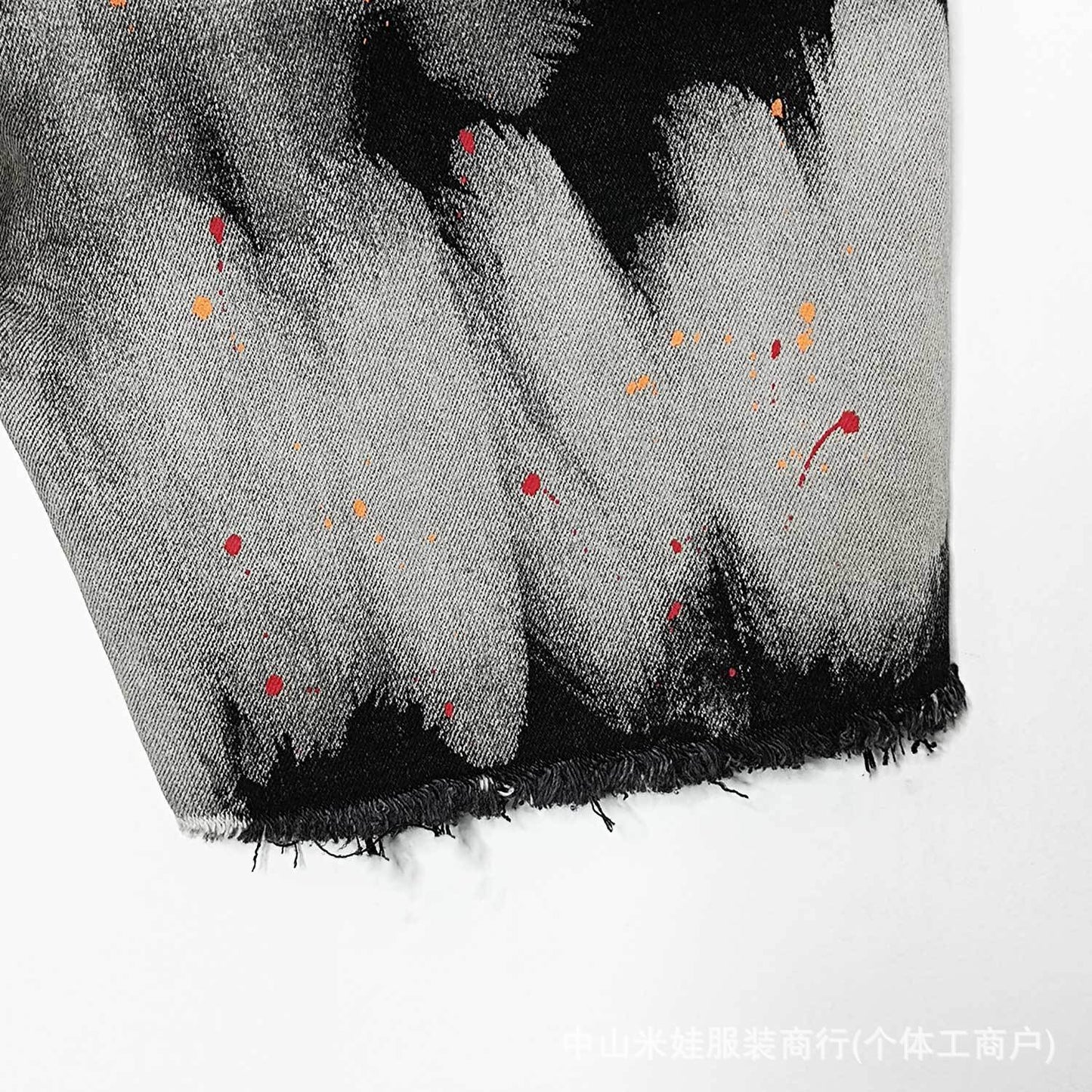 Purple Jeans Splatter Ink Black Jeans