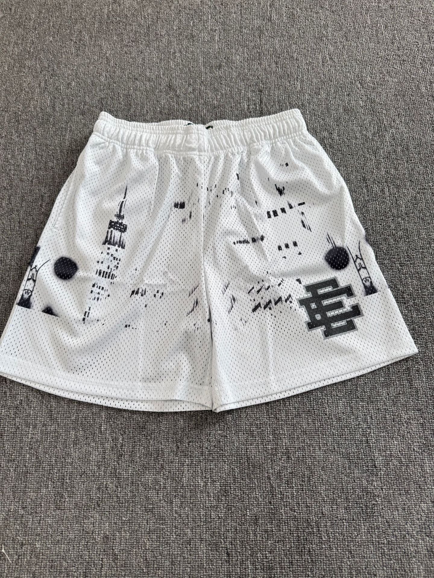 Eric Emanuel Shorts Sports Quick-Dry Pants Fitness Men Loose Fit Basketball Shorts Mesh Breathable Four-Quarter Shorts