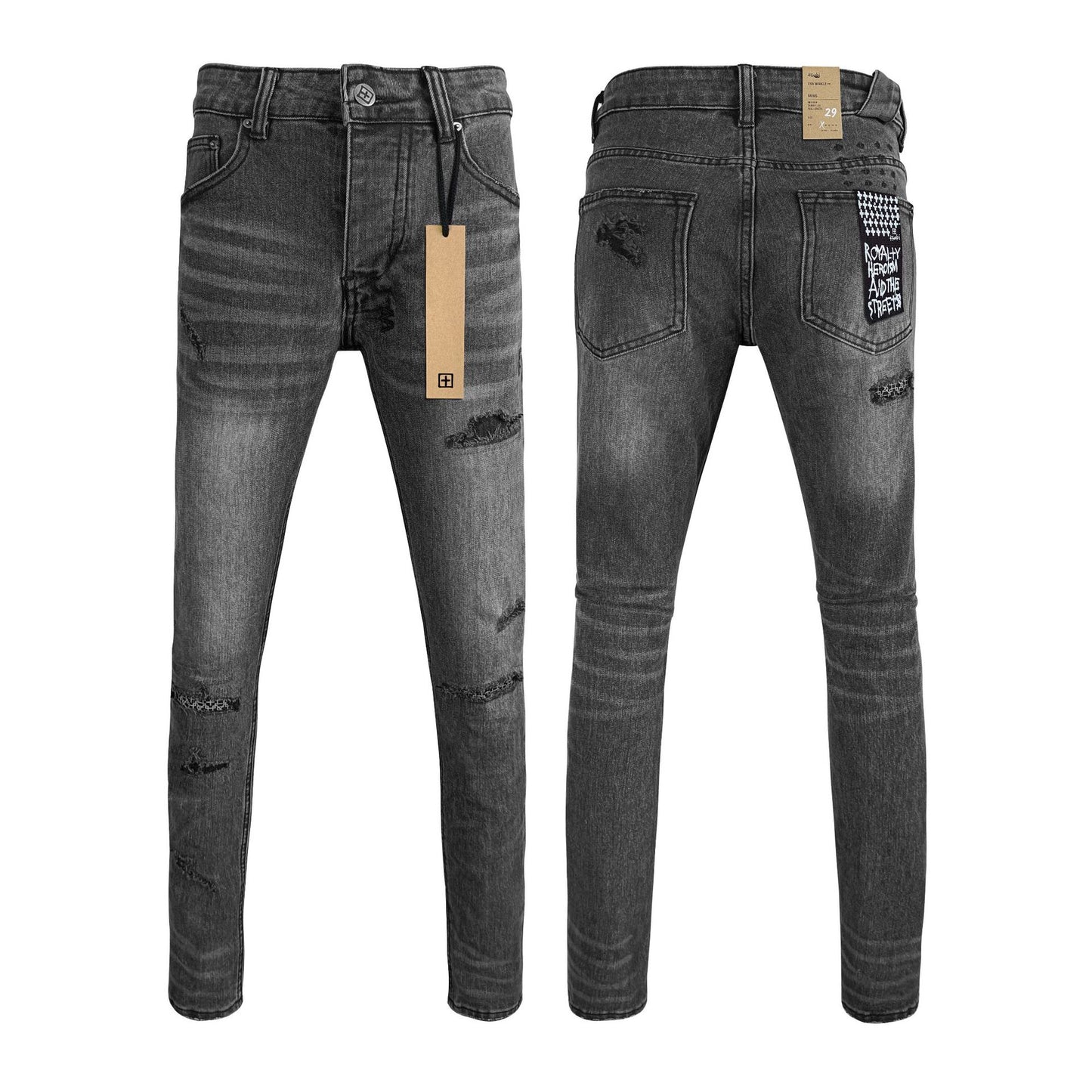 Ksubi001 Jeans Straight Ripped Stretch American High Street Casual Men's Jeans