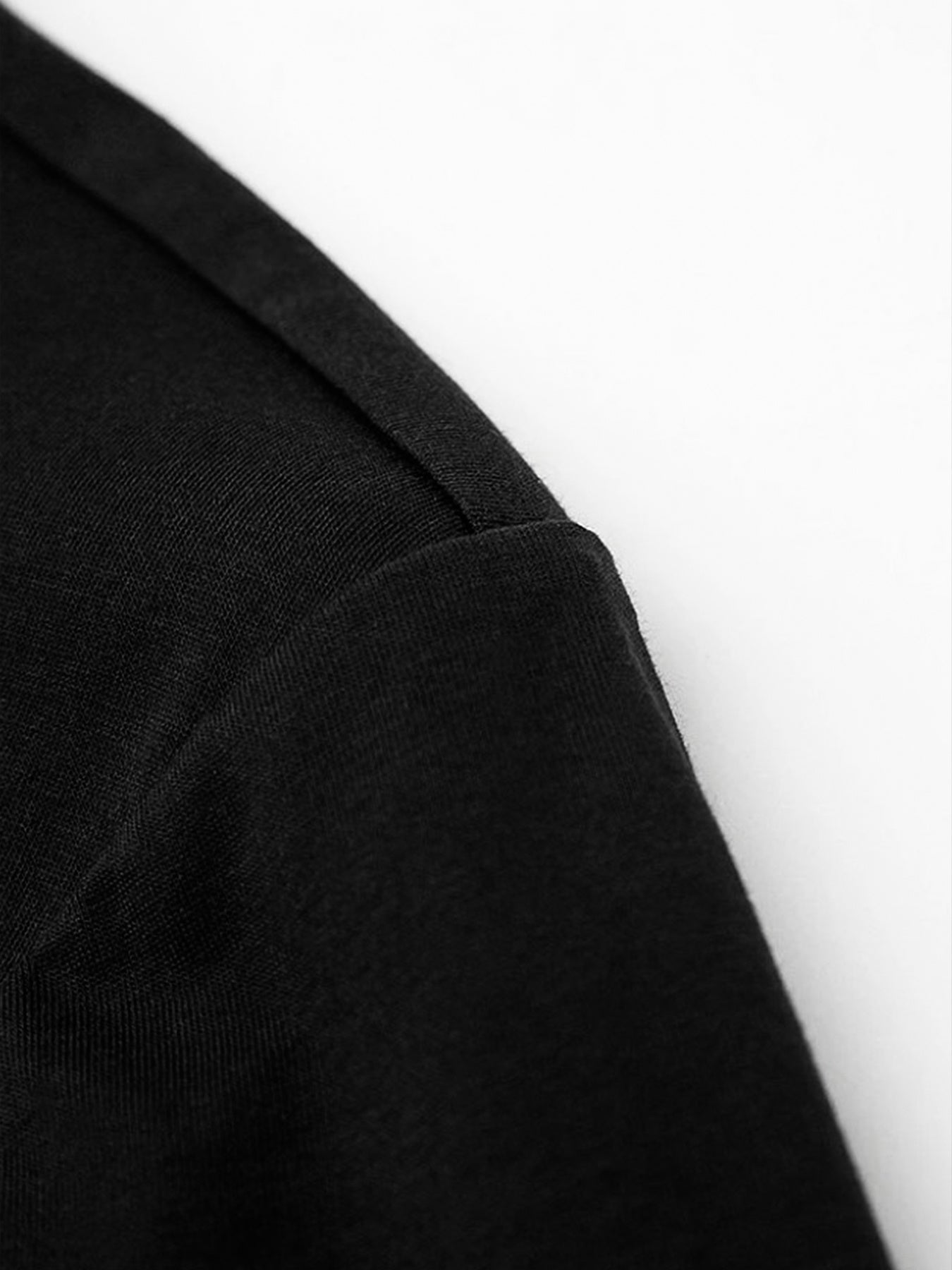Fashion Plain Hoodie Summer Lightweight Blank Sweatshirt--Black
