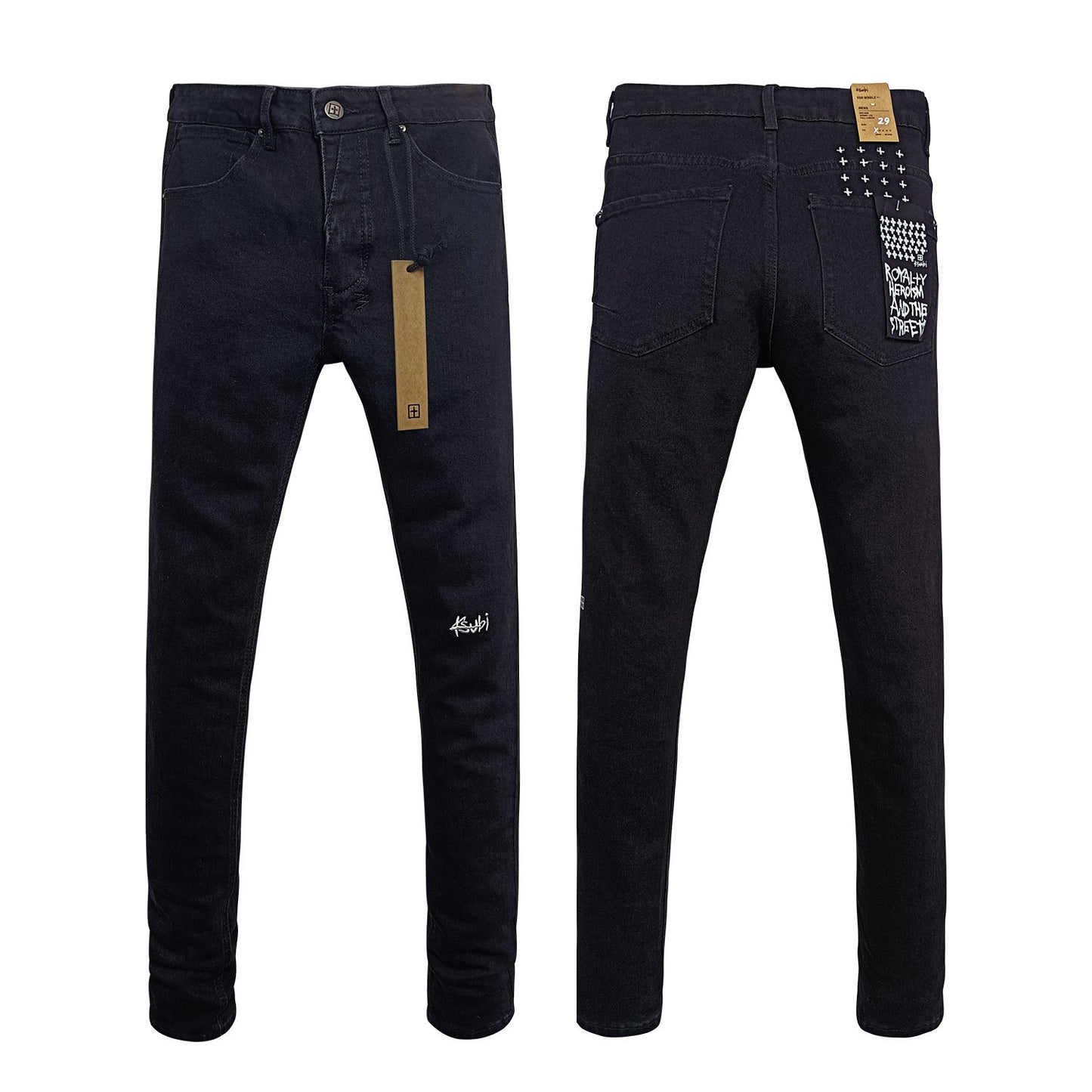 Ksubi001 Jeans Straight Ripped Stretch American High Street Casual Men's Jeans