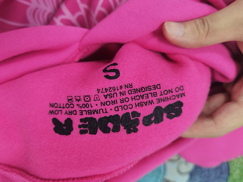 part2- 430gsm Sp5der Hoodies 100% Cotton Hoodie for men and women