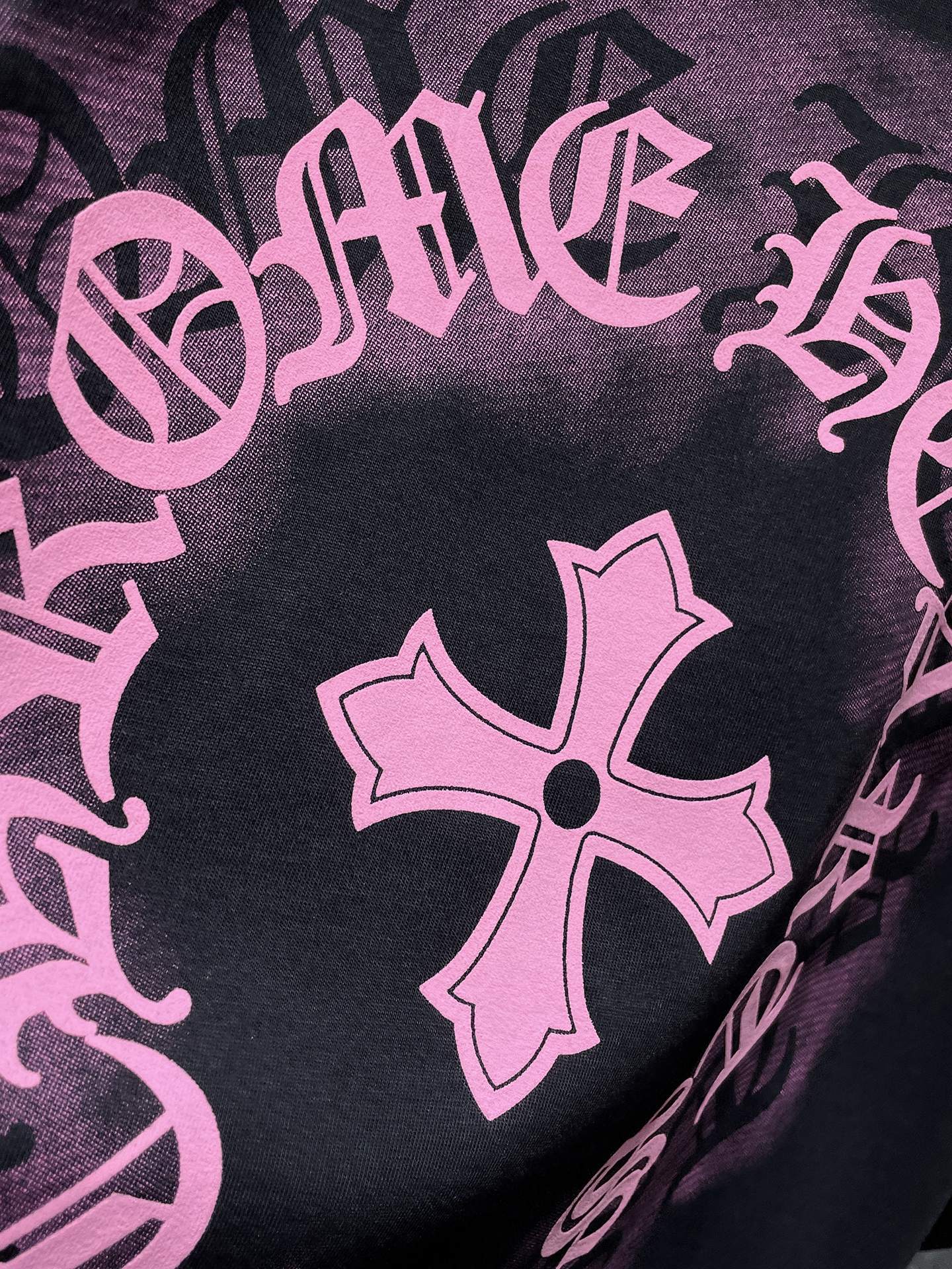 Chrome Hearts T-shirt Horseshoe Sanskrit Cross round Neck Short Sleeve