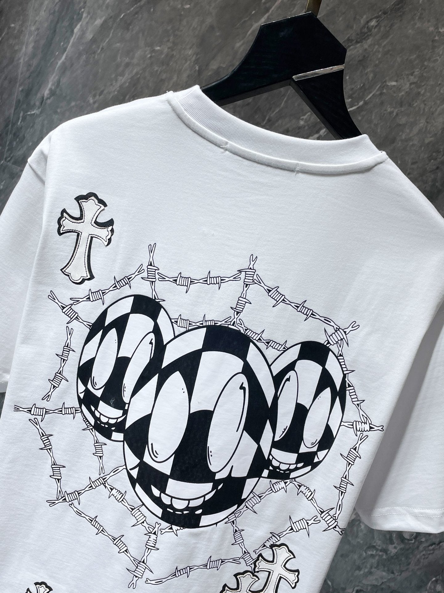 Chrome Heart 23ss Matty Boy Graffiti Short Sleeve Cotton Men's T-shirt