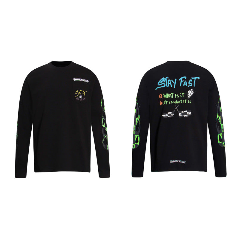 Chrome Heart High Quality Cotton Men's and Women's Long Sleeve T-shirt