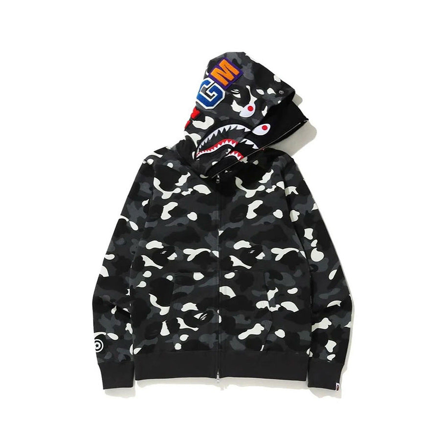 BAPE Shark Shark Head Double Hood Sweater Luminous Spots