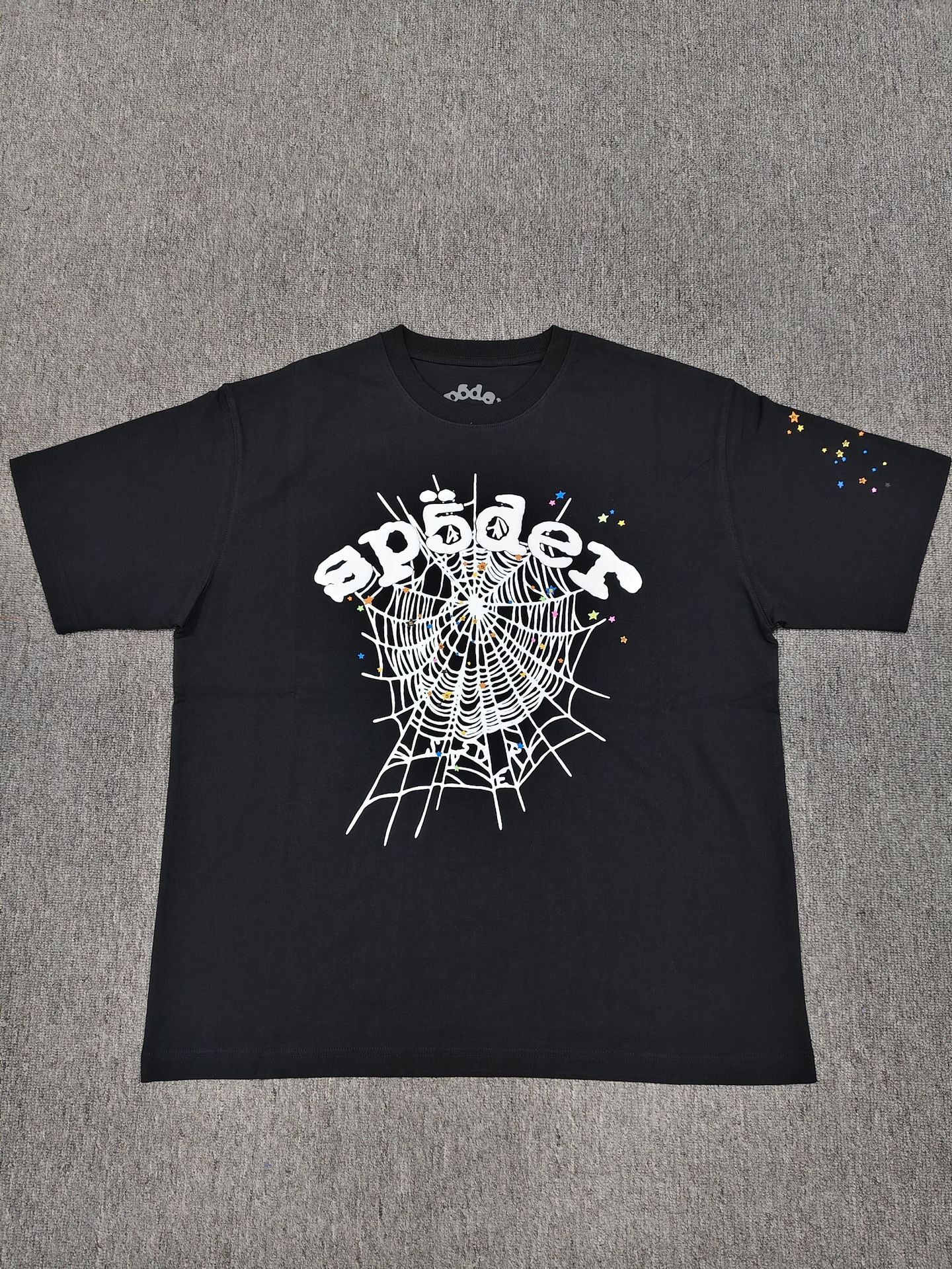 SP4001 sp5der T-shirt Letter Spider Web Short Sleeve Men's T-shirt