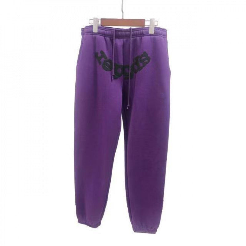 420G Heavy Cotton Fleece-lined Thick Sp5der Trendy Sweatpants