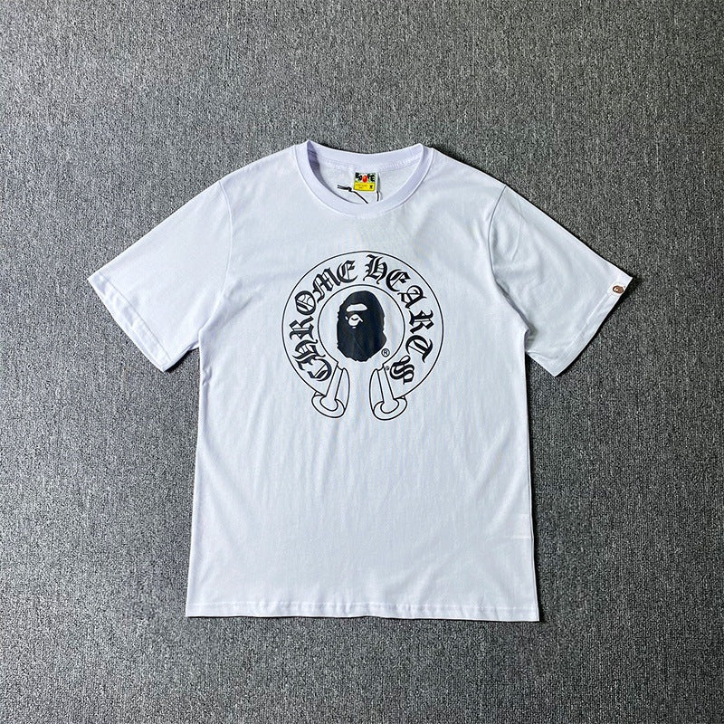 BAPE Short Sleeve T-shirt Cross Little Monkey