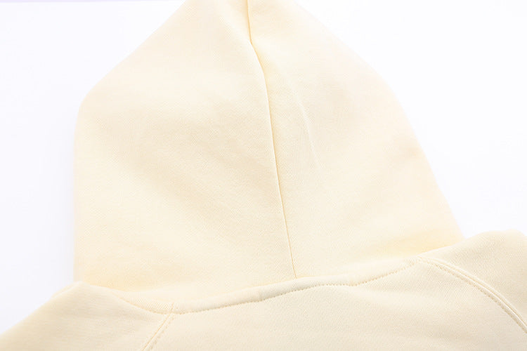 ESS Silicone Letter Zipper Fleece-lined100% Cotton Hooded Sweater