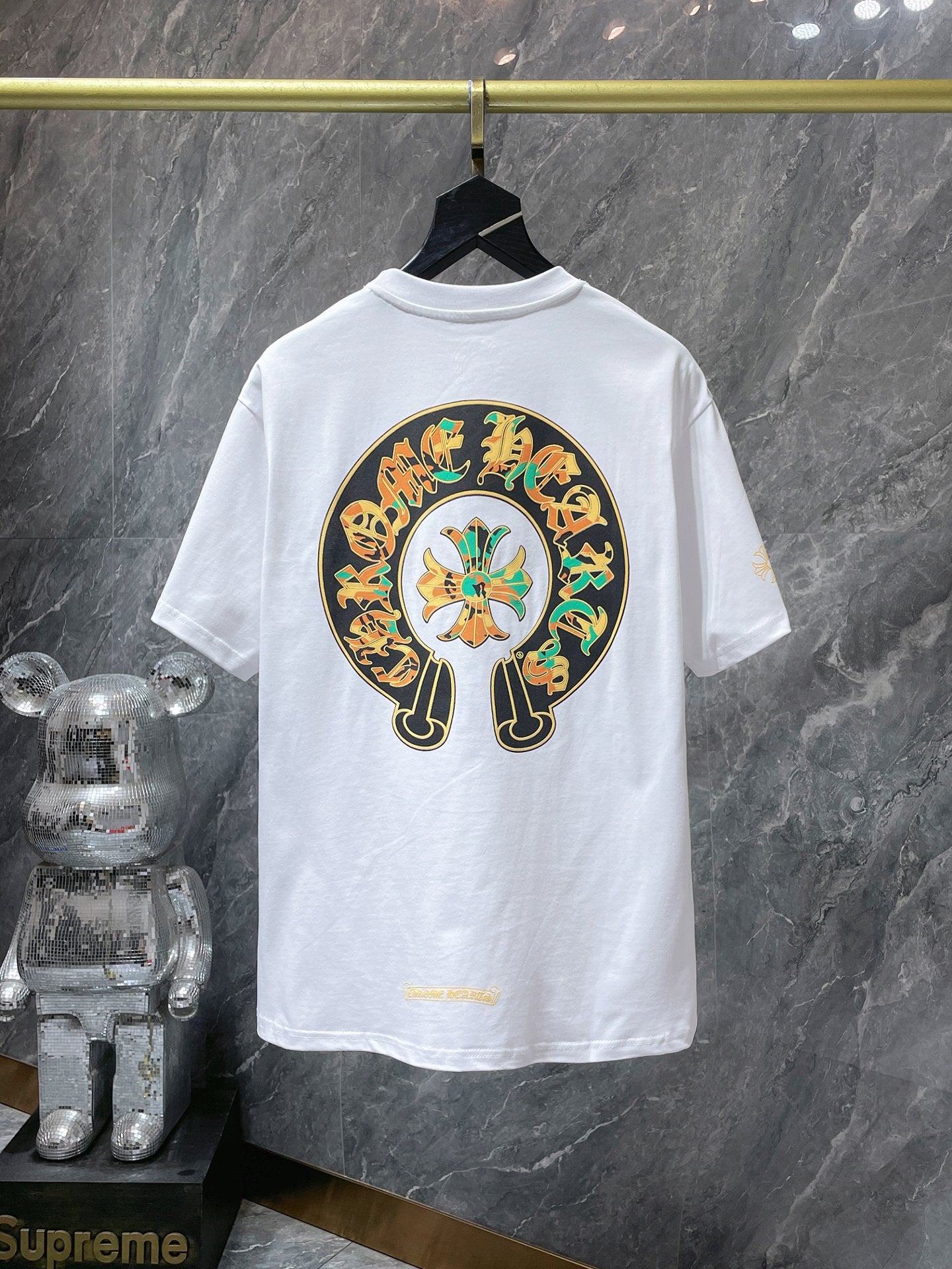 Chrome Hearts High Quality Horseshoe Sanskrit Crew Neck T-shirt Short Sleeves