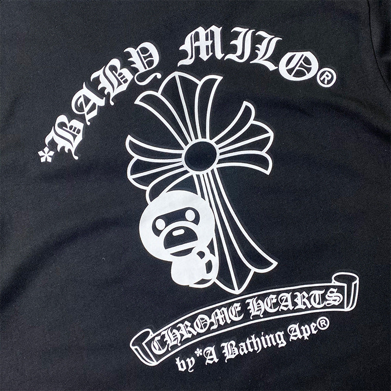 BAPE Short Sleeve T-shirt Cross Little Monkey