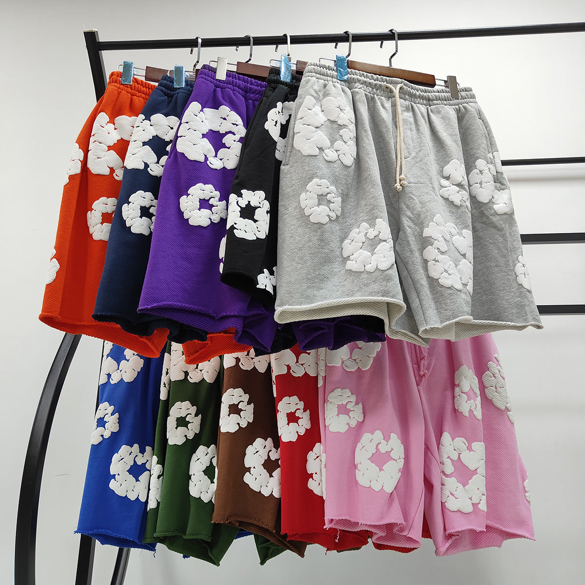 Denim Tears Shorts Full Printed Foam Denim Tears Fifth Pants Tide