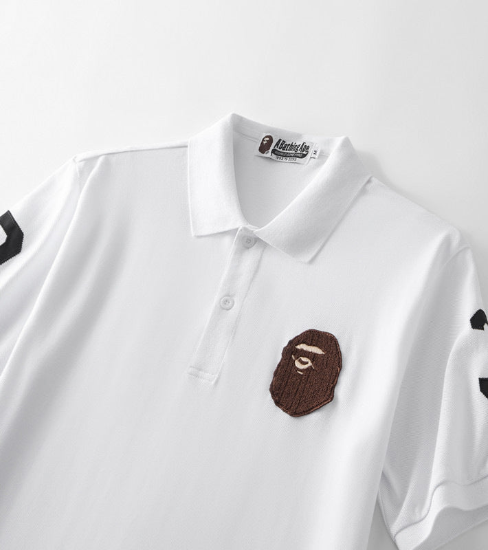 Bape Polo Men's and Women's T-shirt Short Sleeve