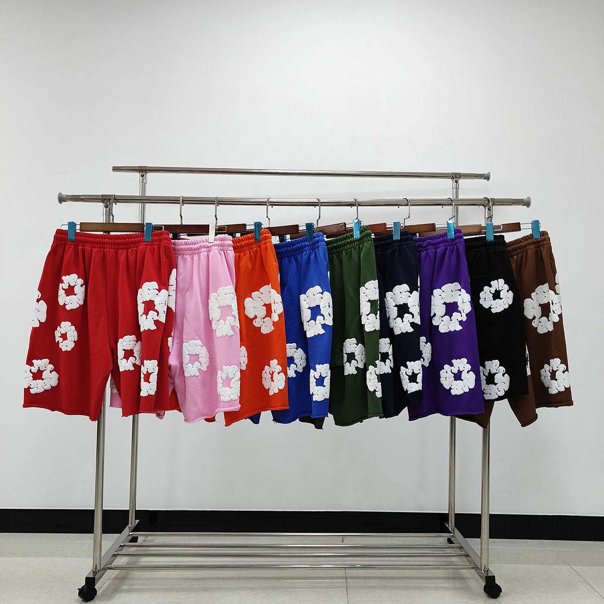 Denim Tears Shorts Full Printed Foam Denim Tears Fifth Pants Tide