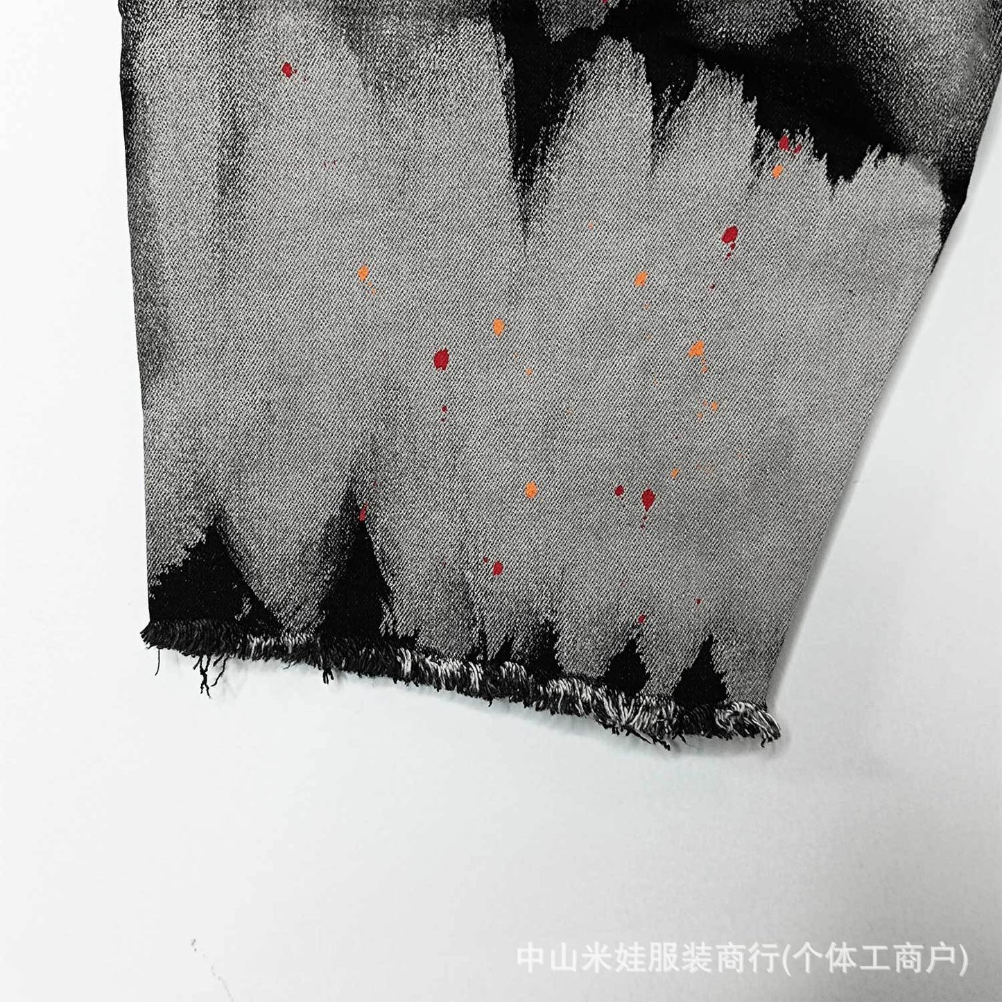 Purple Jeans Splatter Ink Black Jeans