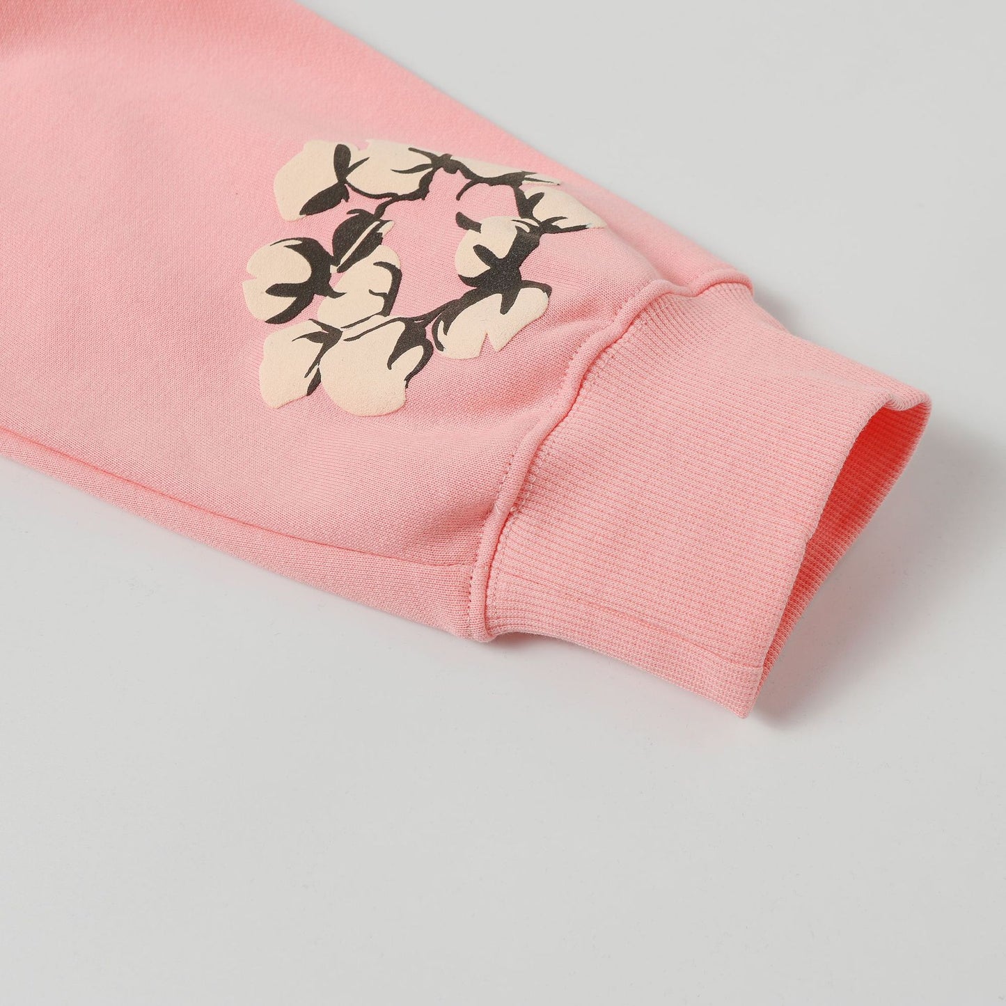 New Denim 380gsm tears 100% cotton flowers men hoodies