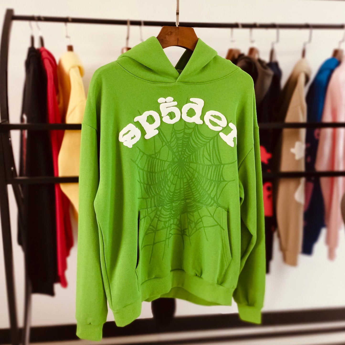 part2- 430gsm Sp5der Hoodies 100% Cotton Hoodie for men and women