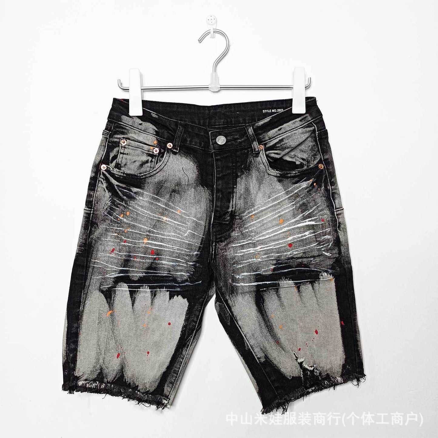 Purple Jeans Splatter Ink Black Jeans