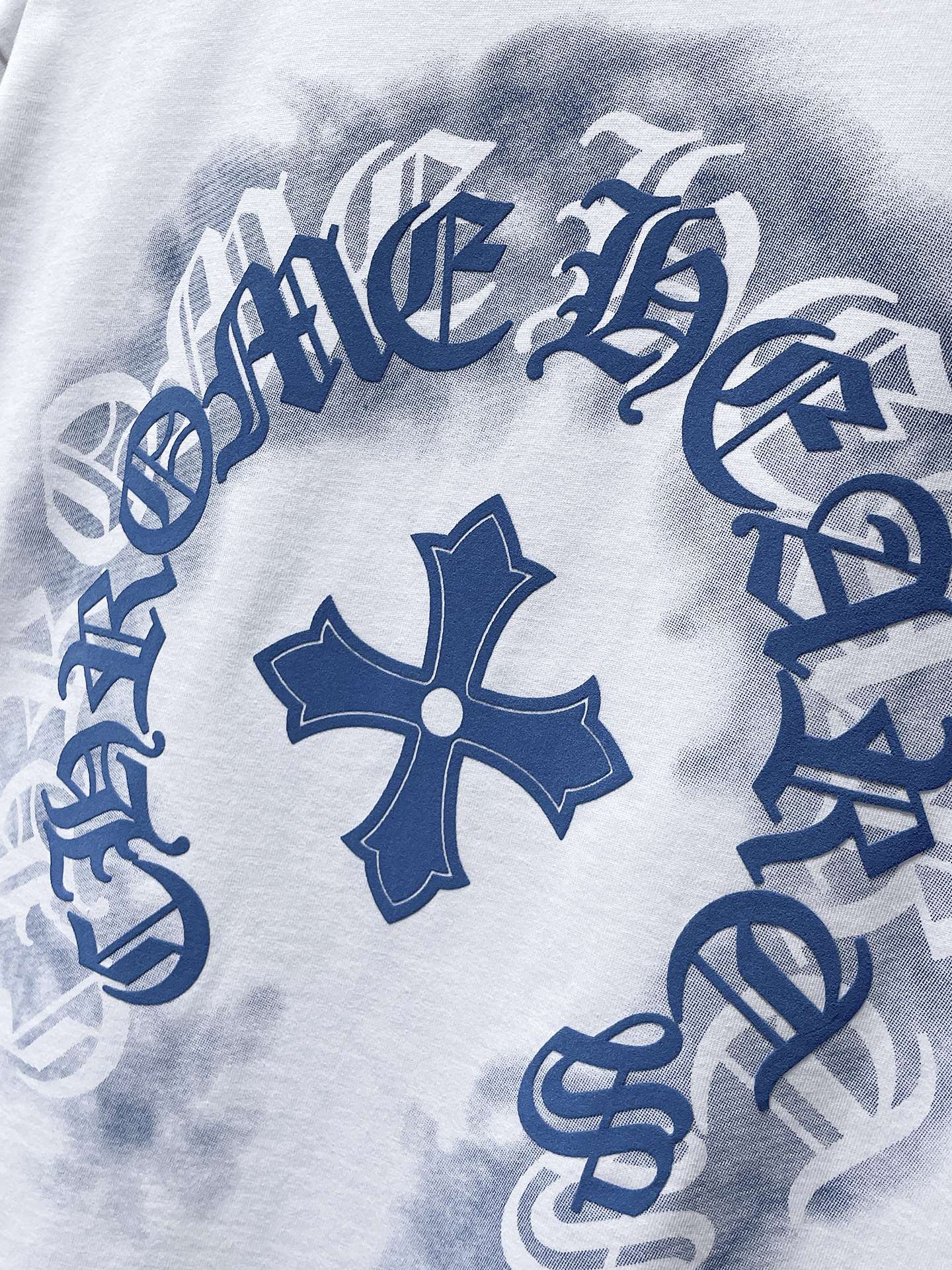 Chrome Hearts T-shirt Horseshoe Sanskrit Cross round Neck Short Sleeve