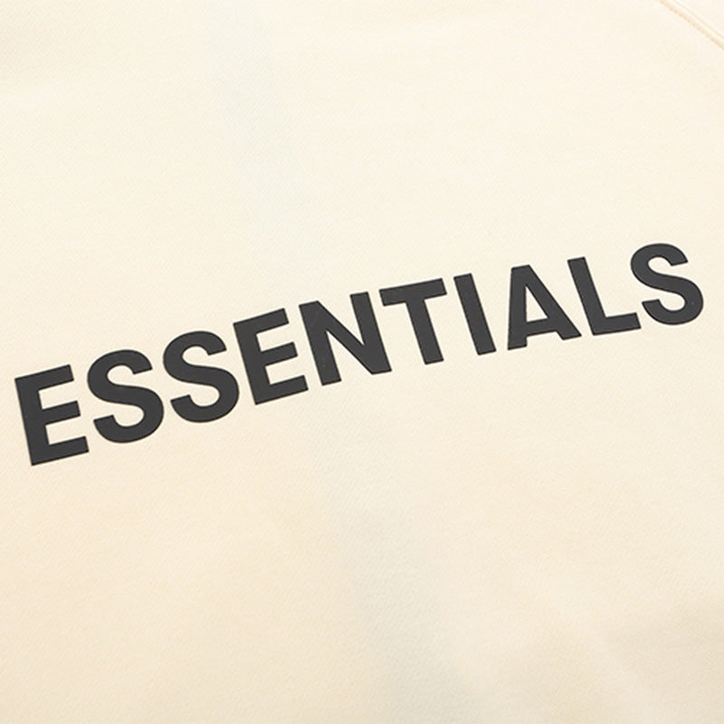 ESS Silicone Letter Zipper Fleece-lined100% Cotton Hooded Sweater