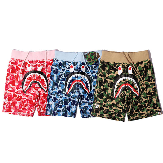 BAPE Shark  Shorts Multi-Color Shark Street Fashion Casual plus Size Sports Men's and Women's Shorts