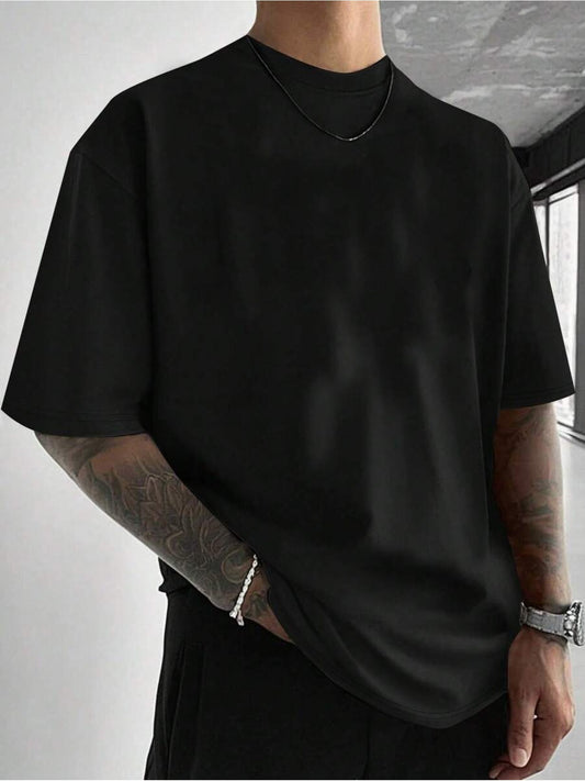 Fashion Plain Hoodie Summer Lightweight Blank Sweatshirt--Black