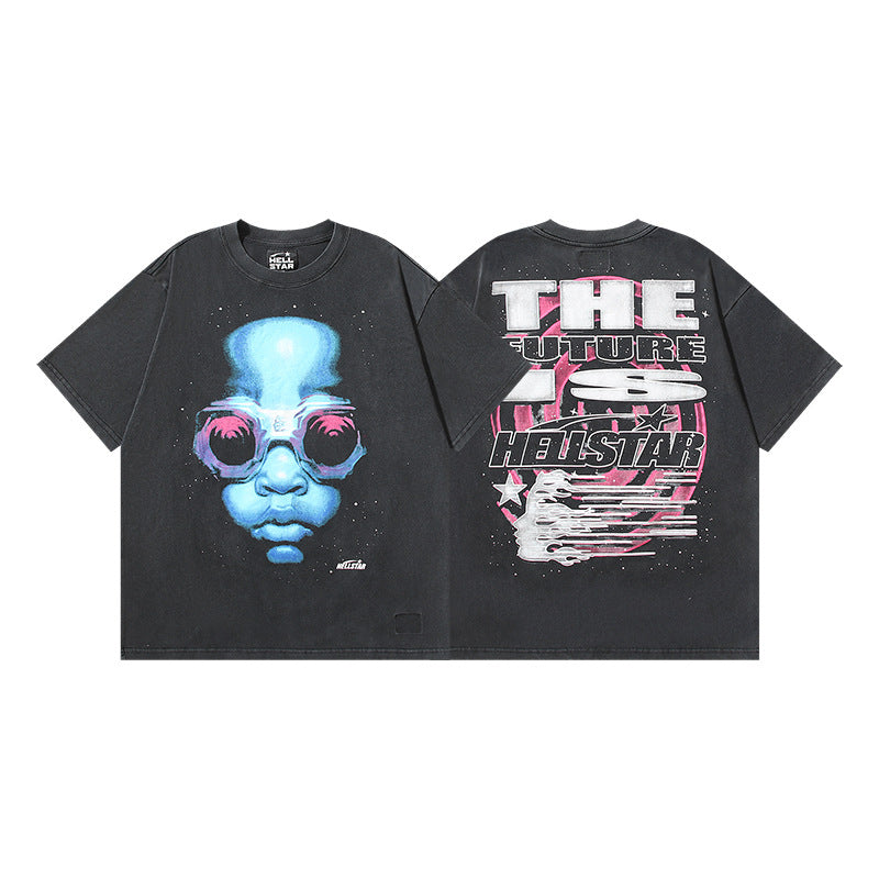 Hellstar Men's and Women's Loose Pullover Short Sleeve T-shirt