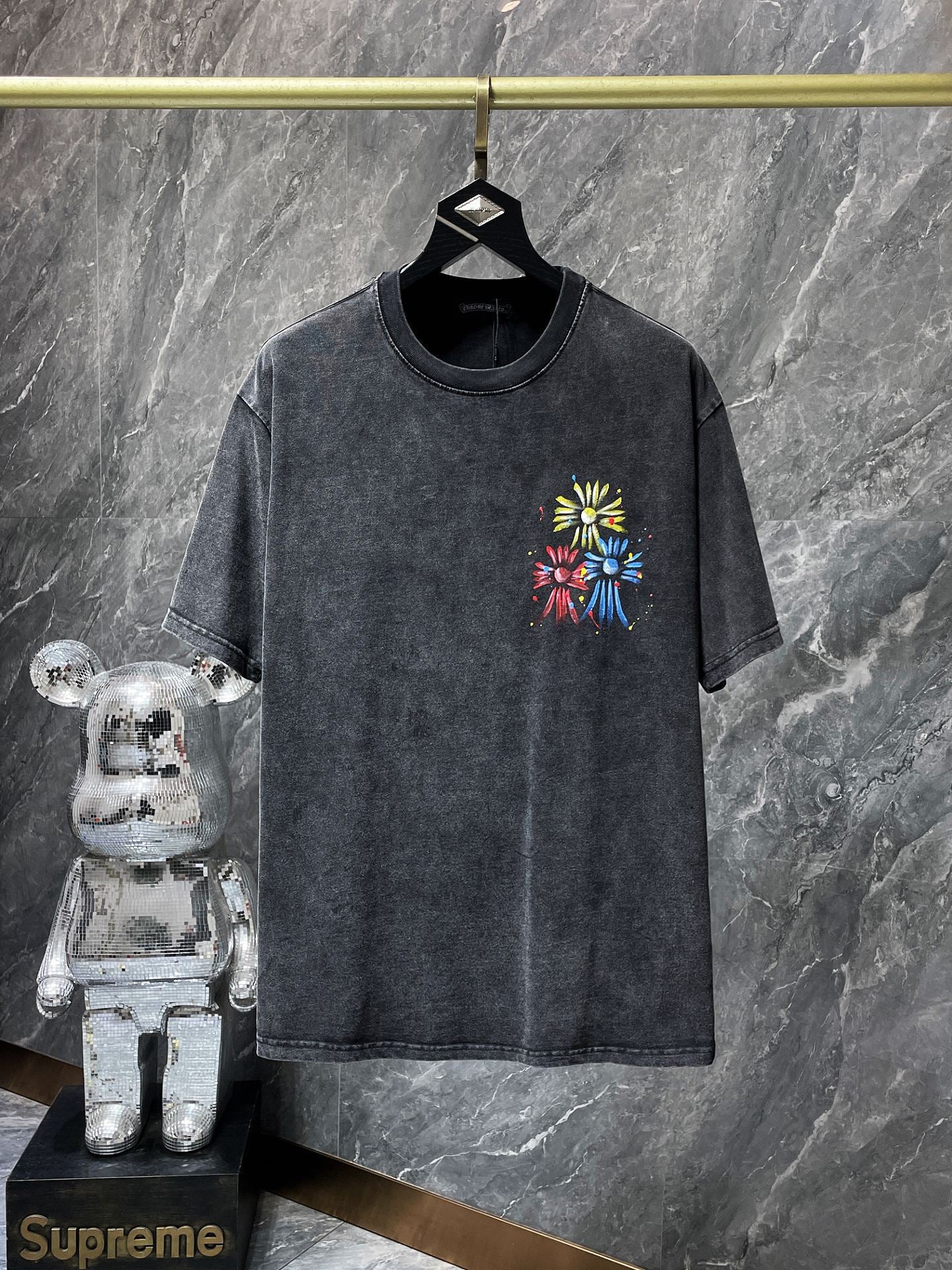 Ch6001 Chrome Hearts High Quality Horseshoe Crew Neck T-shirt Short Sleeves