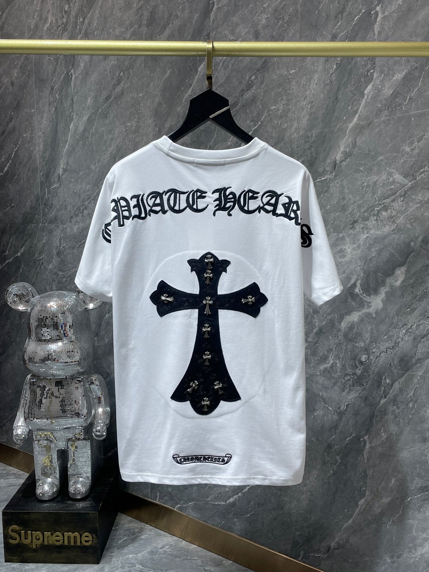 Ch6001 Chrome Hearts High Quality Horseshoe Crew Neck T-shirt Short Sleeves