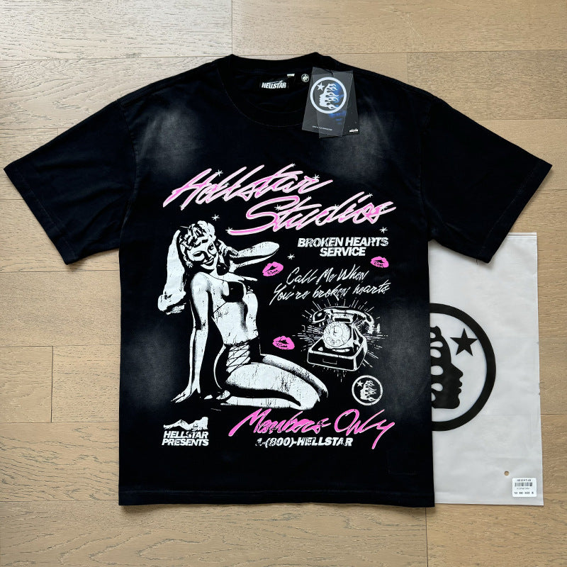 HS6201 New Colors Hellstar 100% Cotton laugh T shirts for men and women